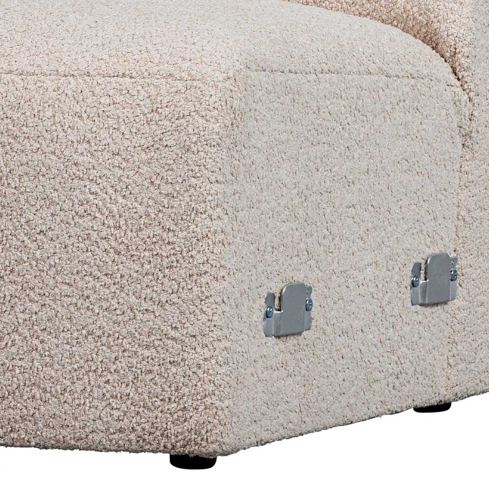 Modulsofa Element Bremy in Cremefarben aus Boucle Stoff