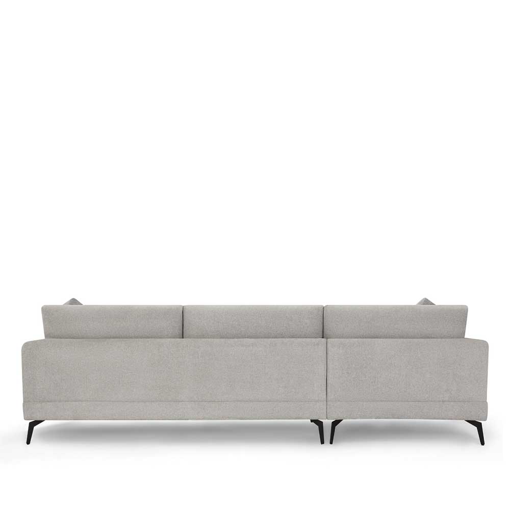 Ecksofa Ofelia in Hellgrau im Skandi Design