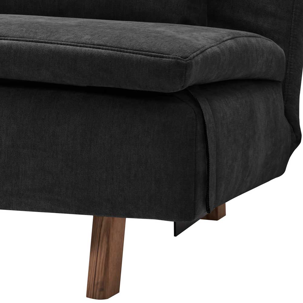 Modernes Sofabett Jacopo in Schwarz und Eichefarben