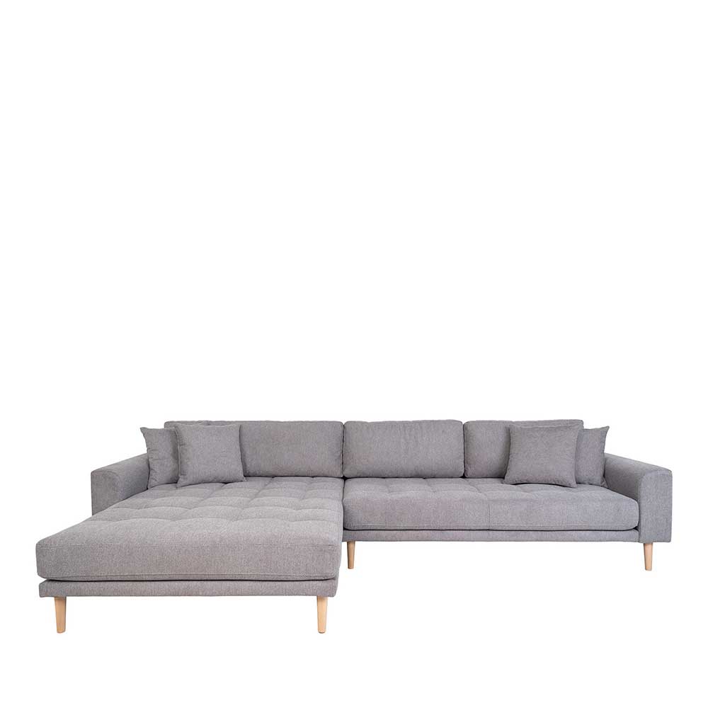 Webstoff Sofa Andrys im Skandi Design mit Vierfußgestell aus Holz