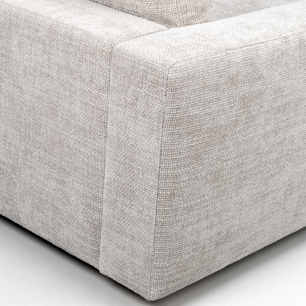 Hellgraues Dreier Sofa Stokes 258 cm breit mit Armlehnen