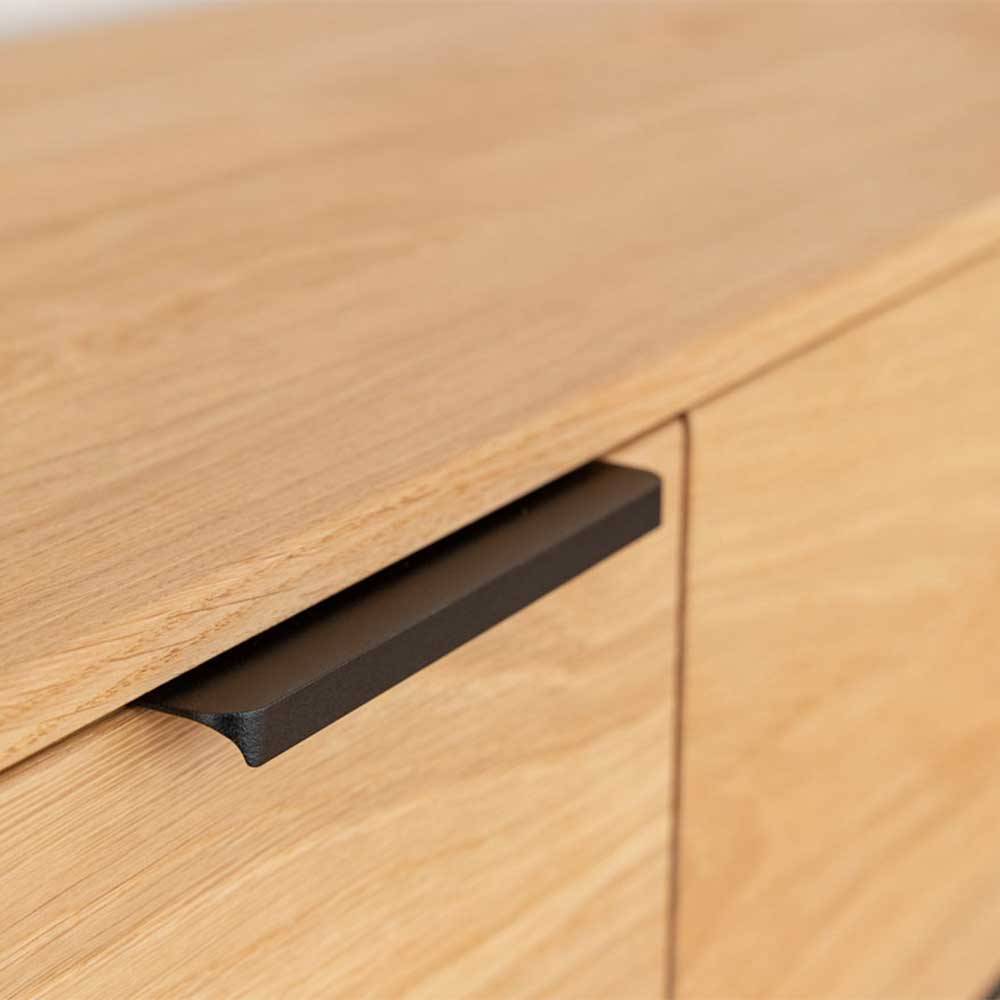 Sideboard Tenna mit Hirnholz Applikation aus Eiche Massivholz