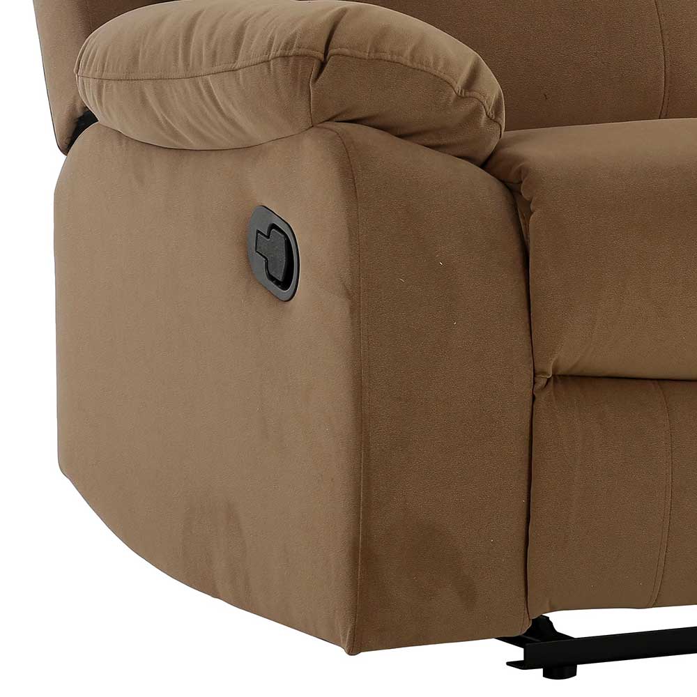 Relaxcouch Baltea mit zwei Sitzplätzen in Braun Stoff