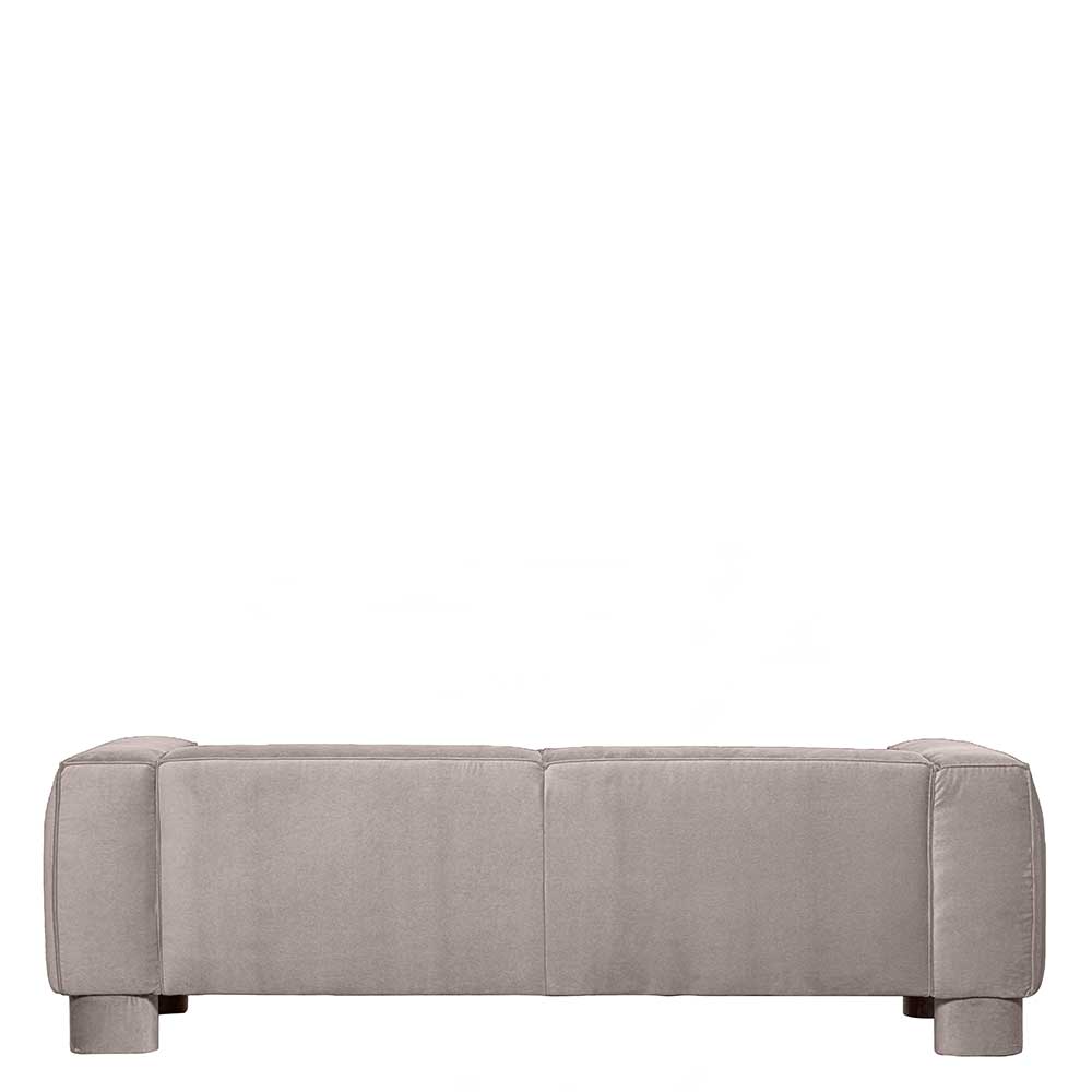 Moderne Wohnzimmer Couch Ribanna in Beige Samt 240 cm breit