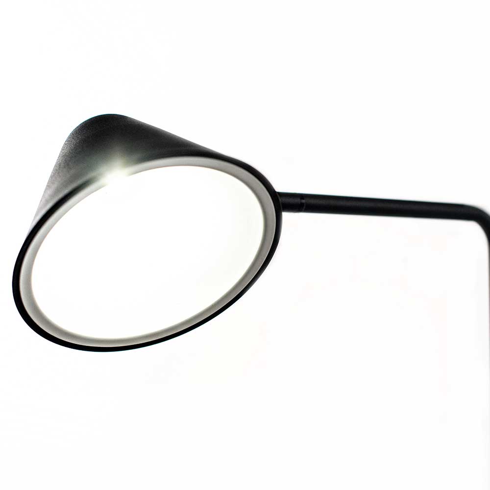 Moderne Stehlampe Ariano 130 cm hoch in Schwarz