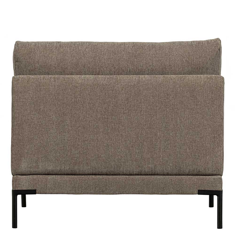 Modulares Sofa Udjaca in Taupe und Schwarz mit fünf Sitzplätzen