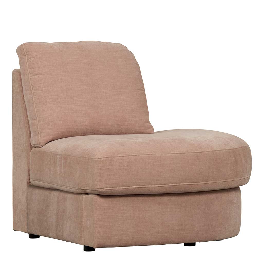 Modulsofa Abschluss Element rechts Oktamian in Rosa aus Webstoff