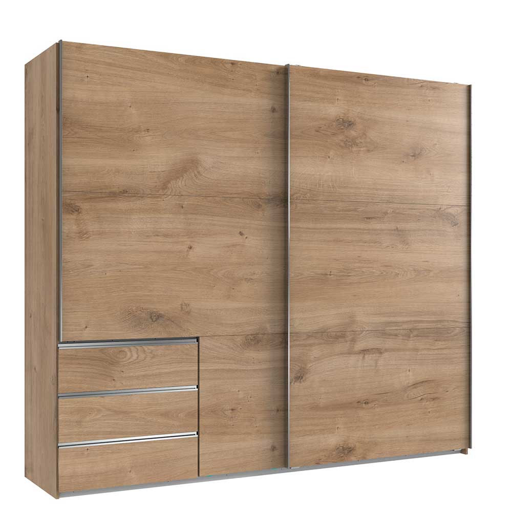 Schiebetürenschrank 250 cm Grenvana mit drei Schubladen Made in Germany