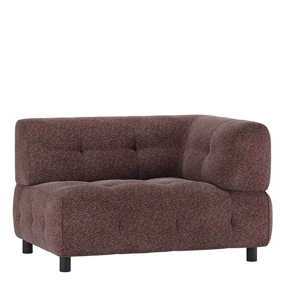 Modulares Sofa Rasfera in Mauve meliert aus Strukturstoff