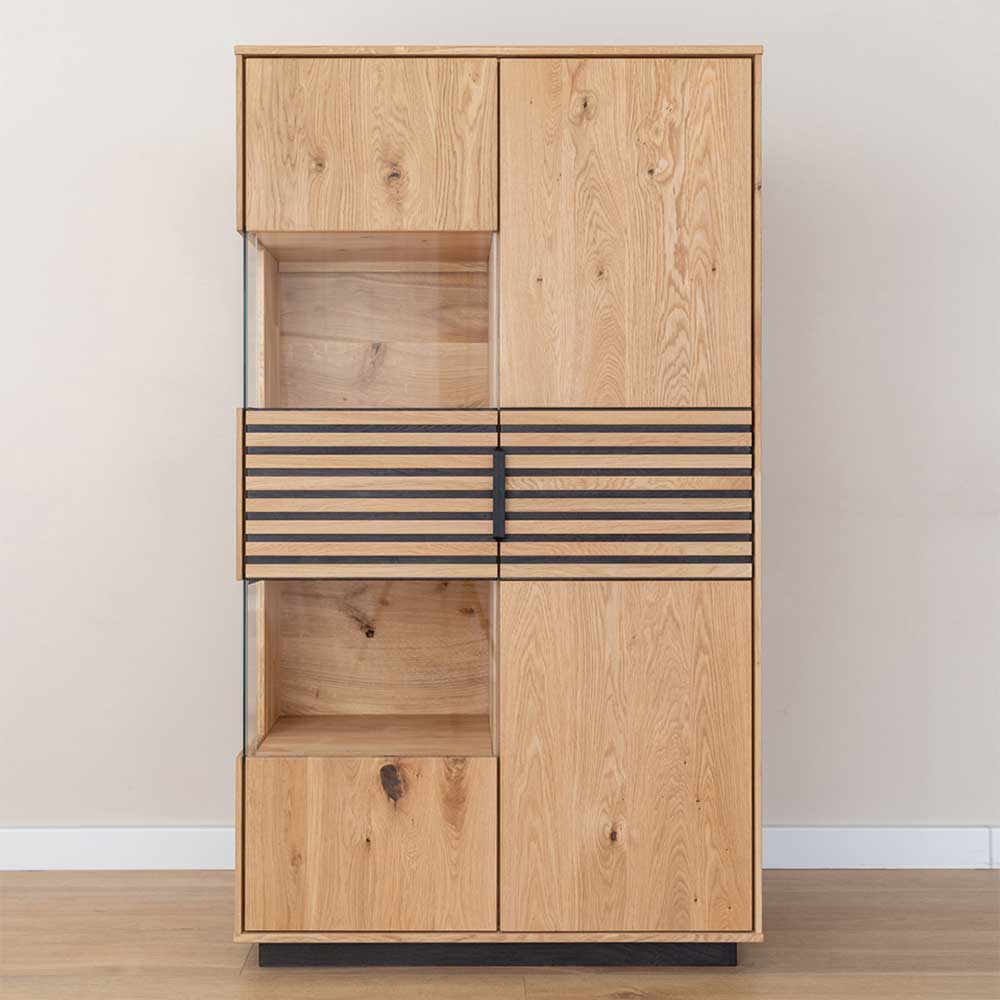 Highboard Deruta mit Glastür und LED Beleuchtung