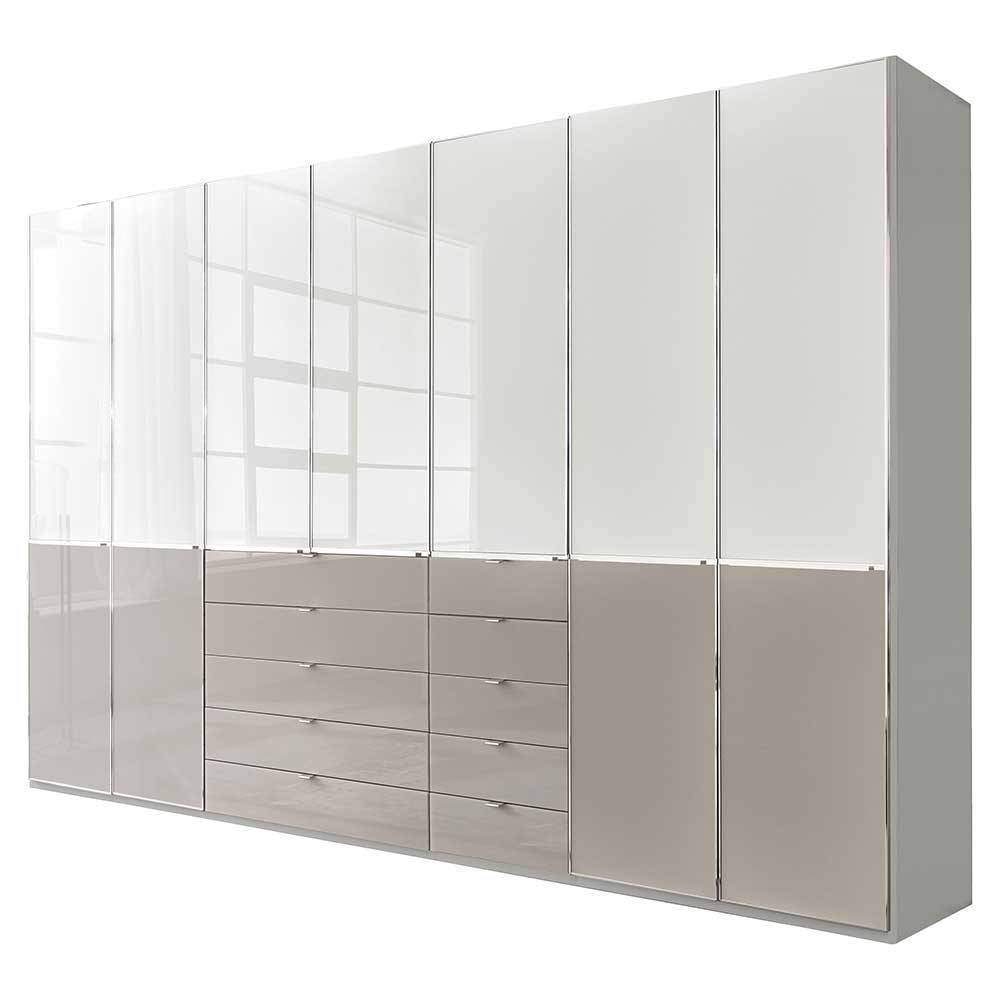 Drehtürschrank Latina in modernem Design Front glasbeschichtet