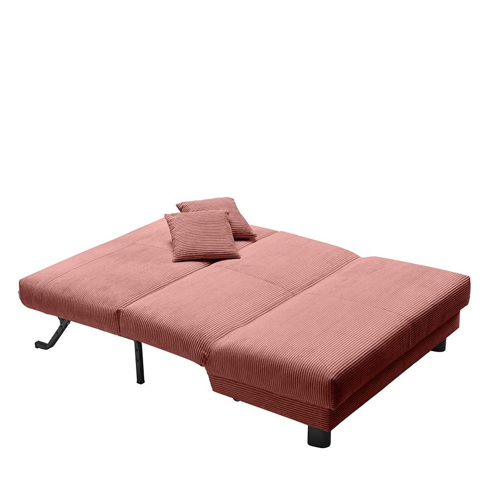 Ausklappbares Sofa Serinina aus Cordstoff mit Faltmechanik