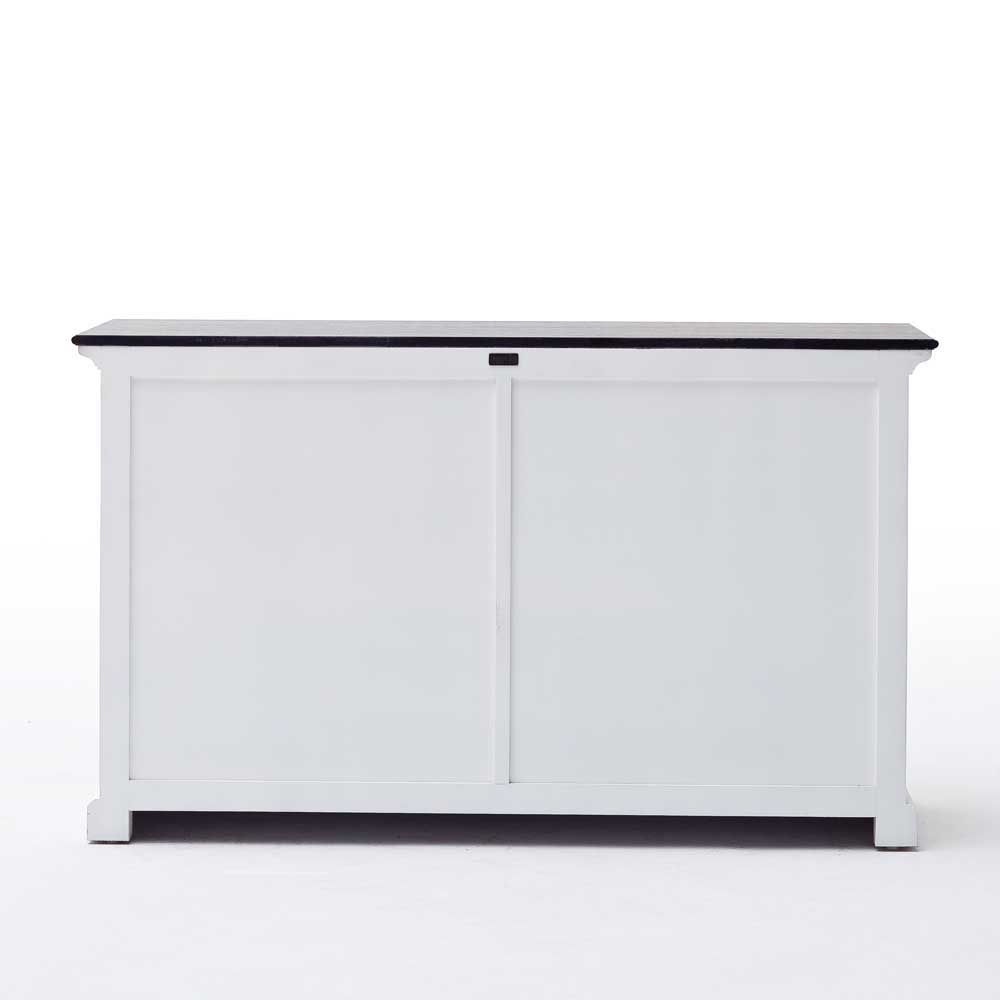 Wohnzimmer Sideboard Italcia in Weiß Schwarz im Landhausstil