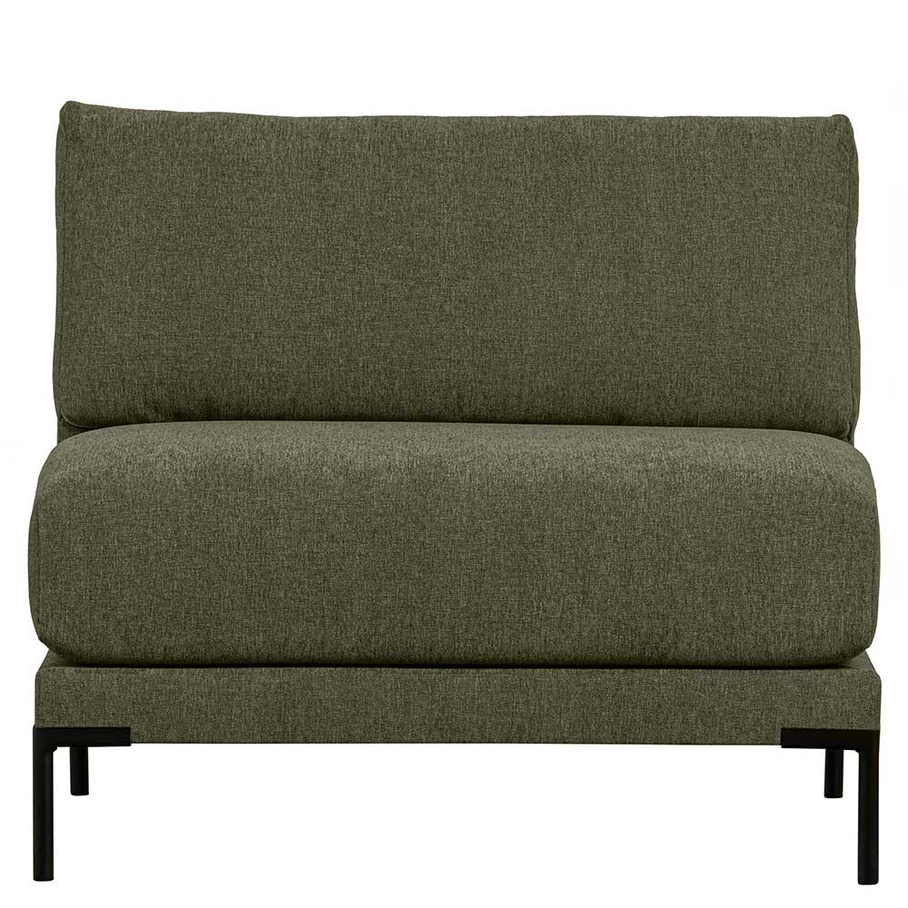 Dunkelgrünes Modul Sofa Element Skaceto 100 cm breit mit Metallgestell