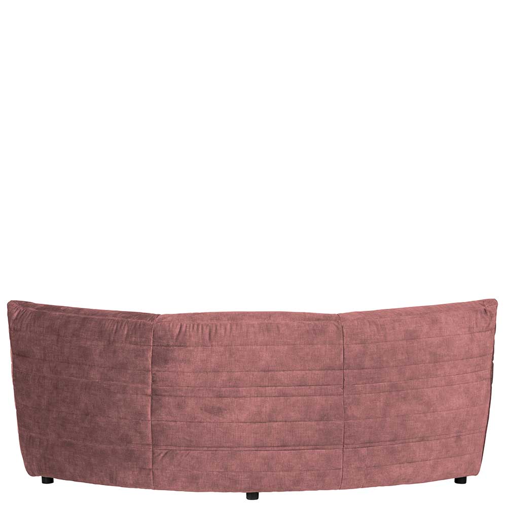 Sitzsofa Monaco in Rosa Samt mit 45 cm Sitzhöhe