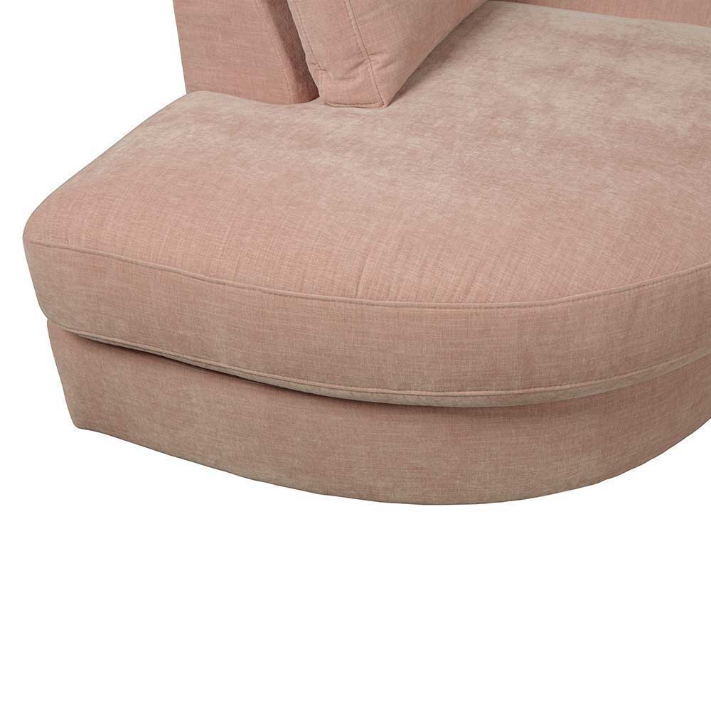 Rosa Dreisitzer Couch Oktamian - Modulsofa mit Armlehne