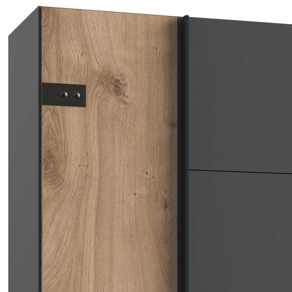 Kleiderschrank Latizia im Industry und Loft Stil 210 cm hoch