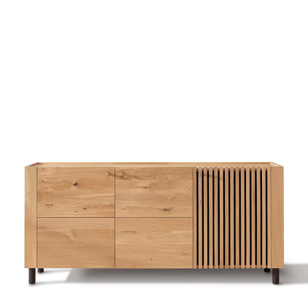 Massivholz Sideboard Prozatur im Skandi Design 200 cm breit