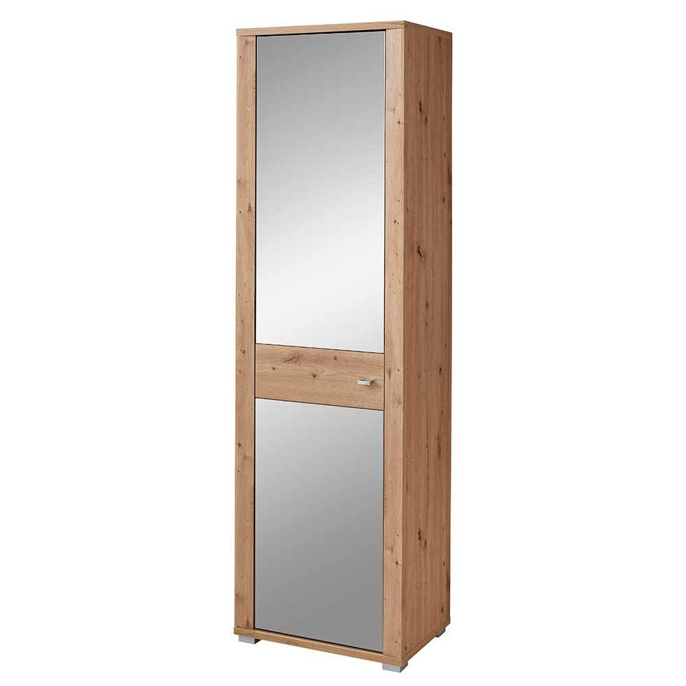 Dielenkleiderschrank Barossio mit Spiegeltür 58 cm breit