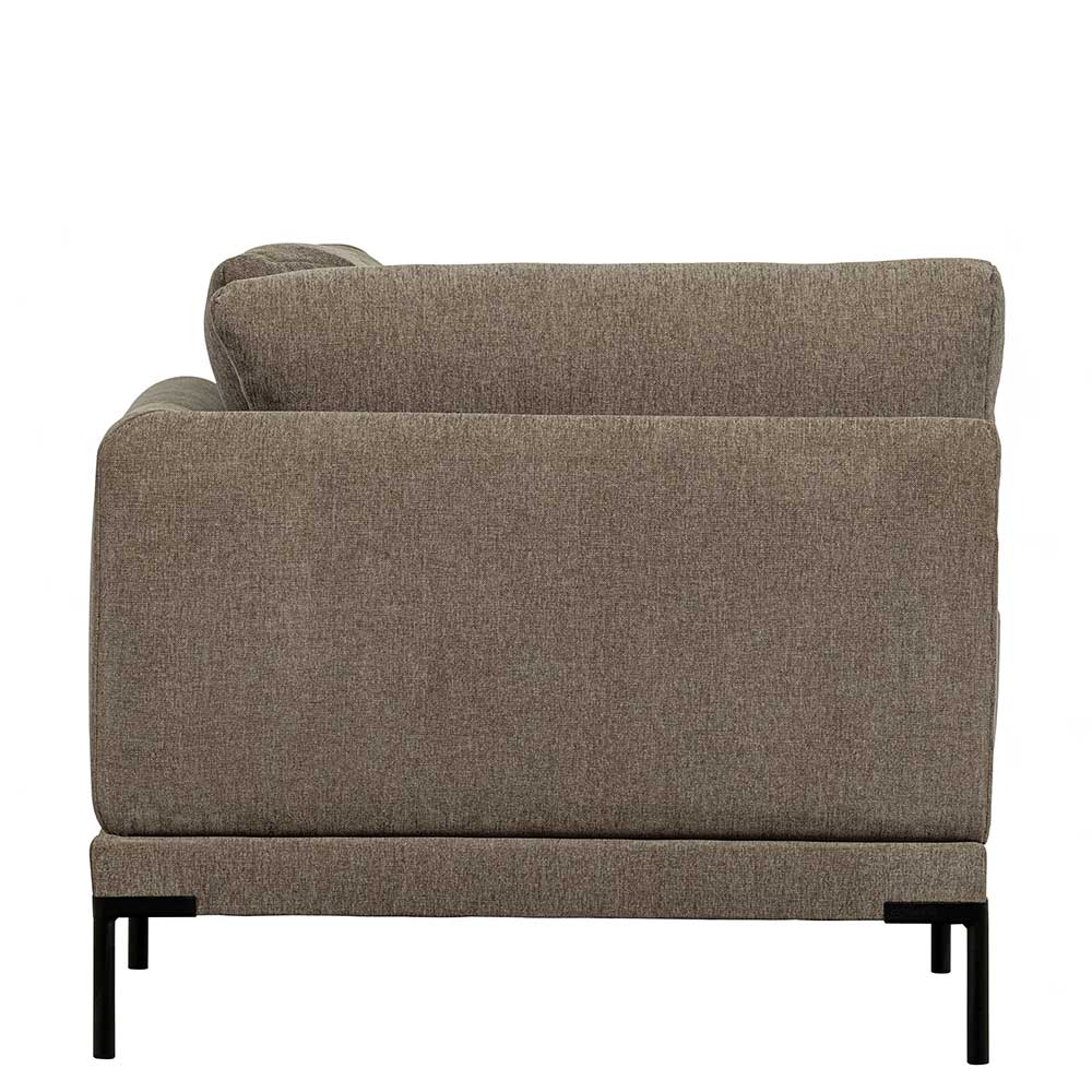 Eckelement Modul Sofa Udjaca in Taupe mit Vierfußgestell aus Metall