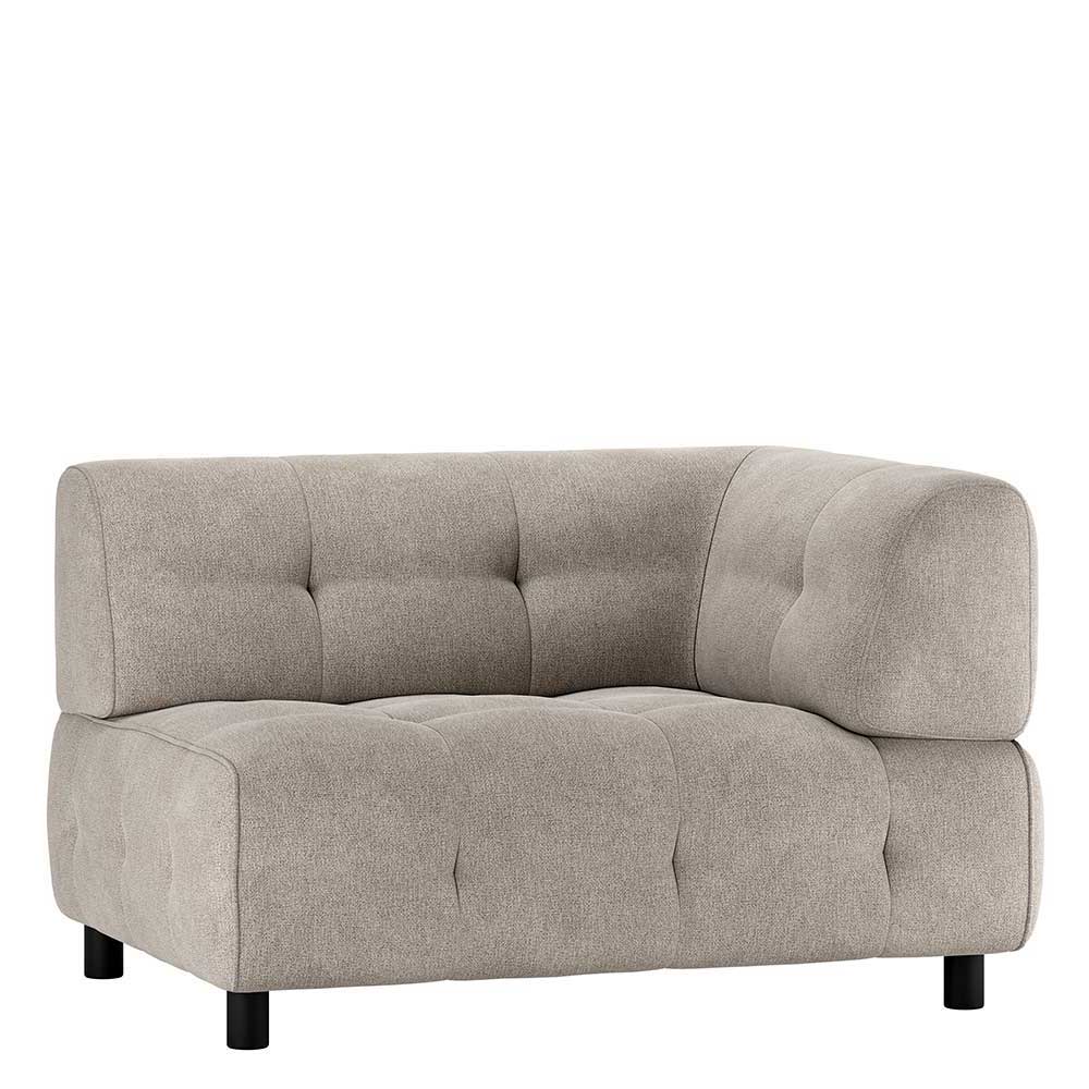 Modulsofa Ecke Graugrün Metrianos in modernem Design 122 cm breit