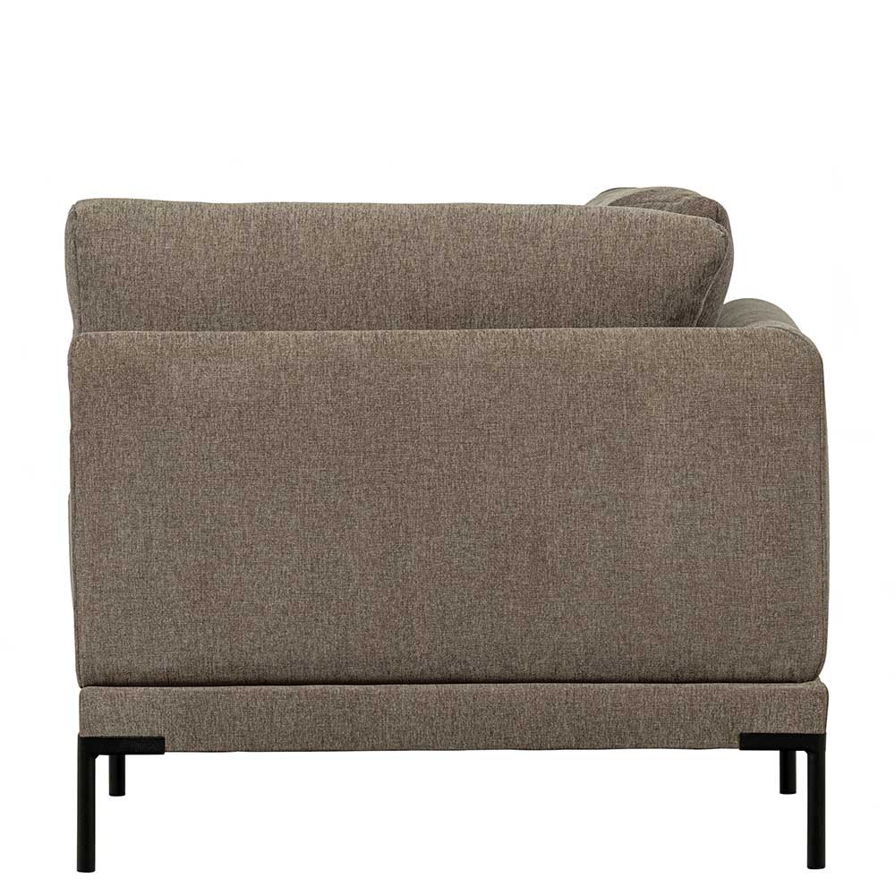 Eckelement Modul Sofa Udjaca in Taupe mit Vierfußgestell aus Metall