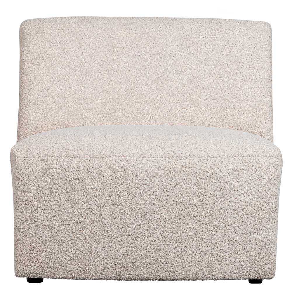 Modulsofa Element Bremy in Cremefarben aus Boucle Stoff