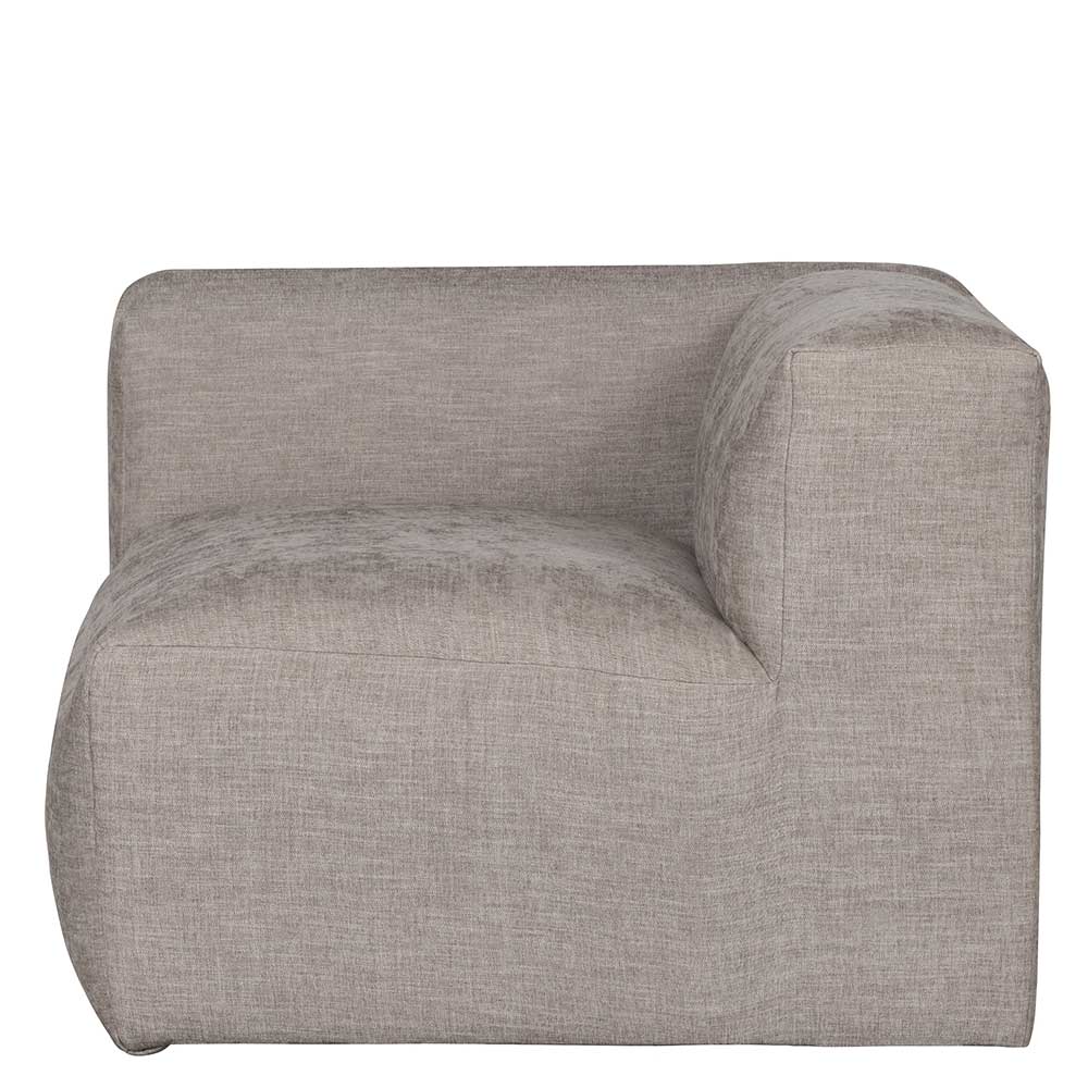 Einsitzer Sofa modular Wonder in Beigegrau mit Armlehne links