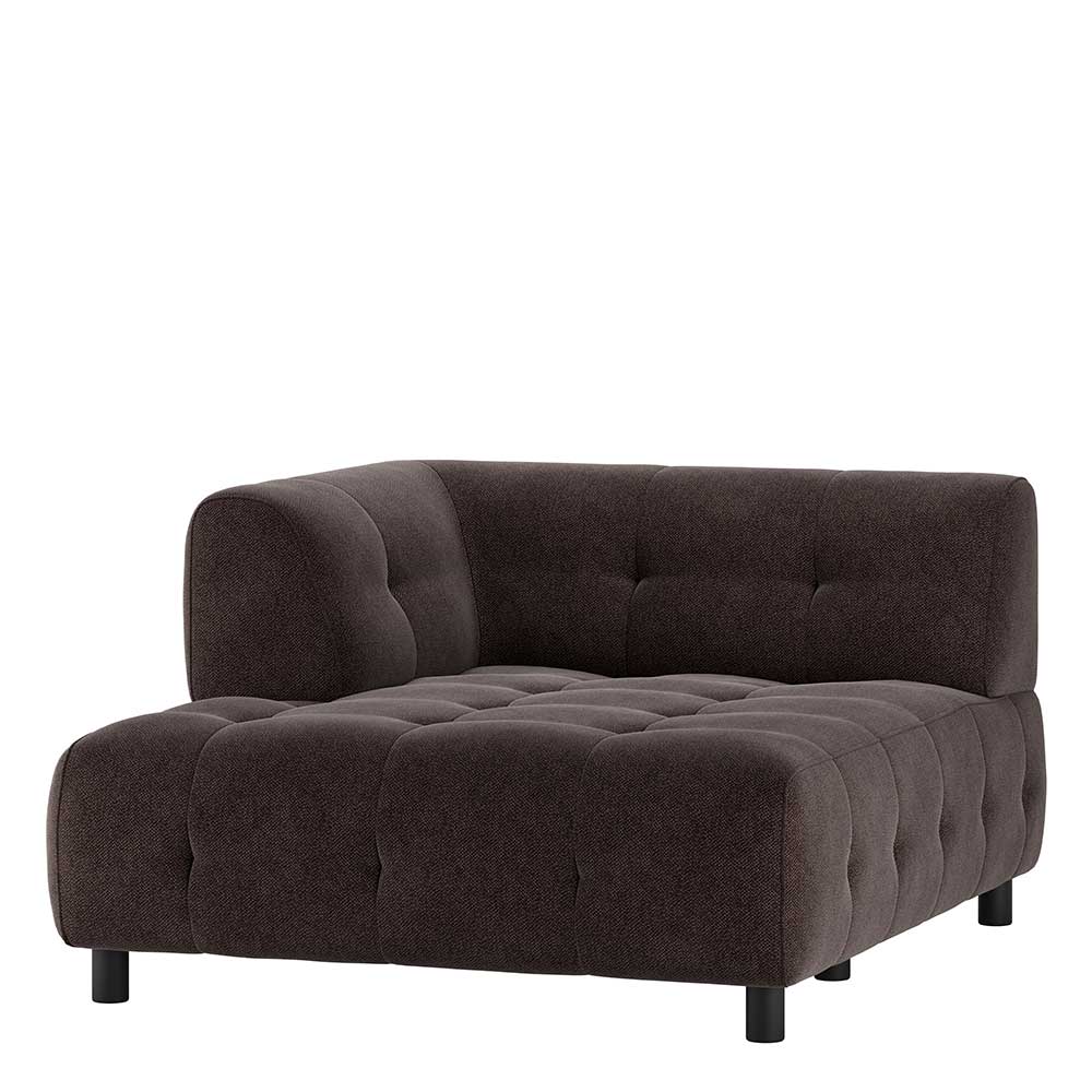 Modul Sofa Ecke Zyorenica in Graubraun aus Webstoff