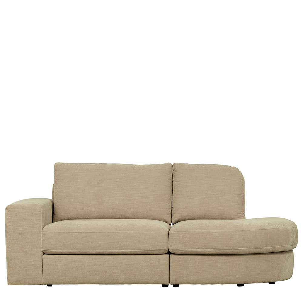 Modulsofa Abschluss Element rechts Pilamonia in Beige Rücken echt bezogen