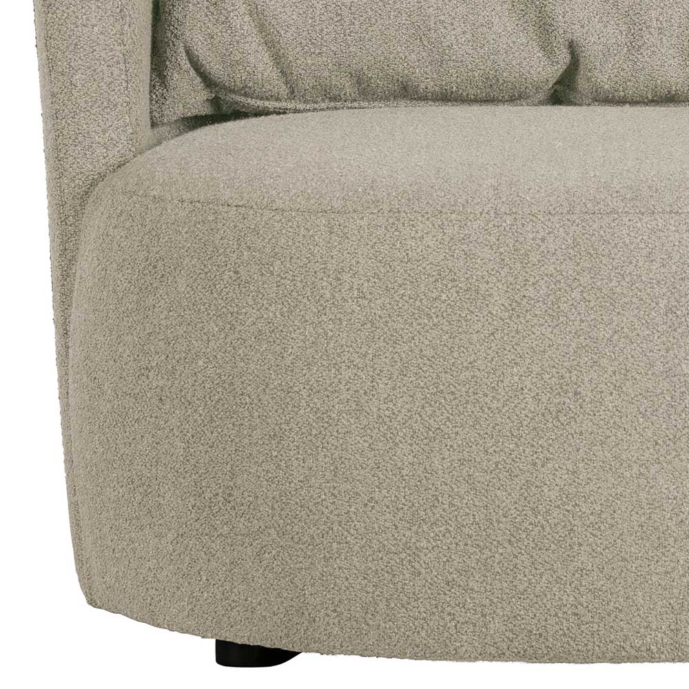 Design Polstersessel Antonida in Beige Boucle-Stoff mit 45 cm Sitzhöhe