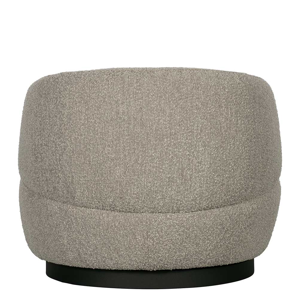 Lounge Sessel Zalau mit Boucle Stoff Bezug drehbar