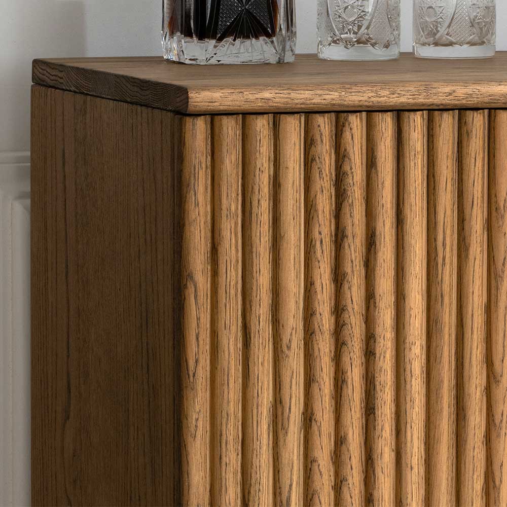 Massives Sideboard Conlega in Eiche Braun im Skandi Design