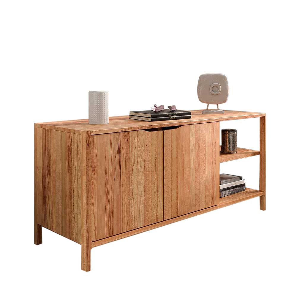 Sideboard Korres aus Kernbuche Massivholz mit zwei offenen Fächern