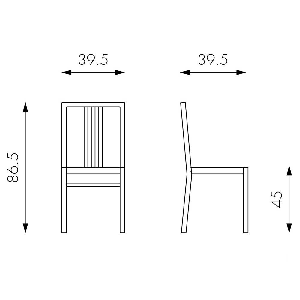 Esstischstuhl Tiondon in Orange aus Buche Massivholz (2er Set)