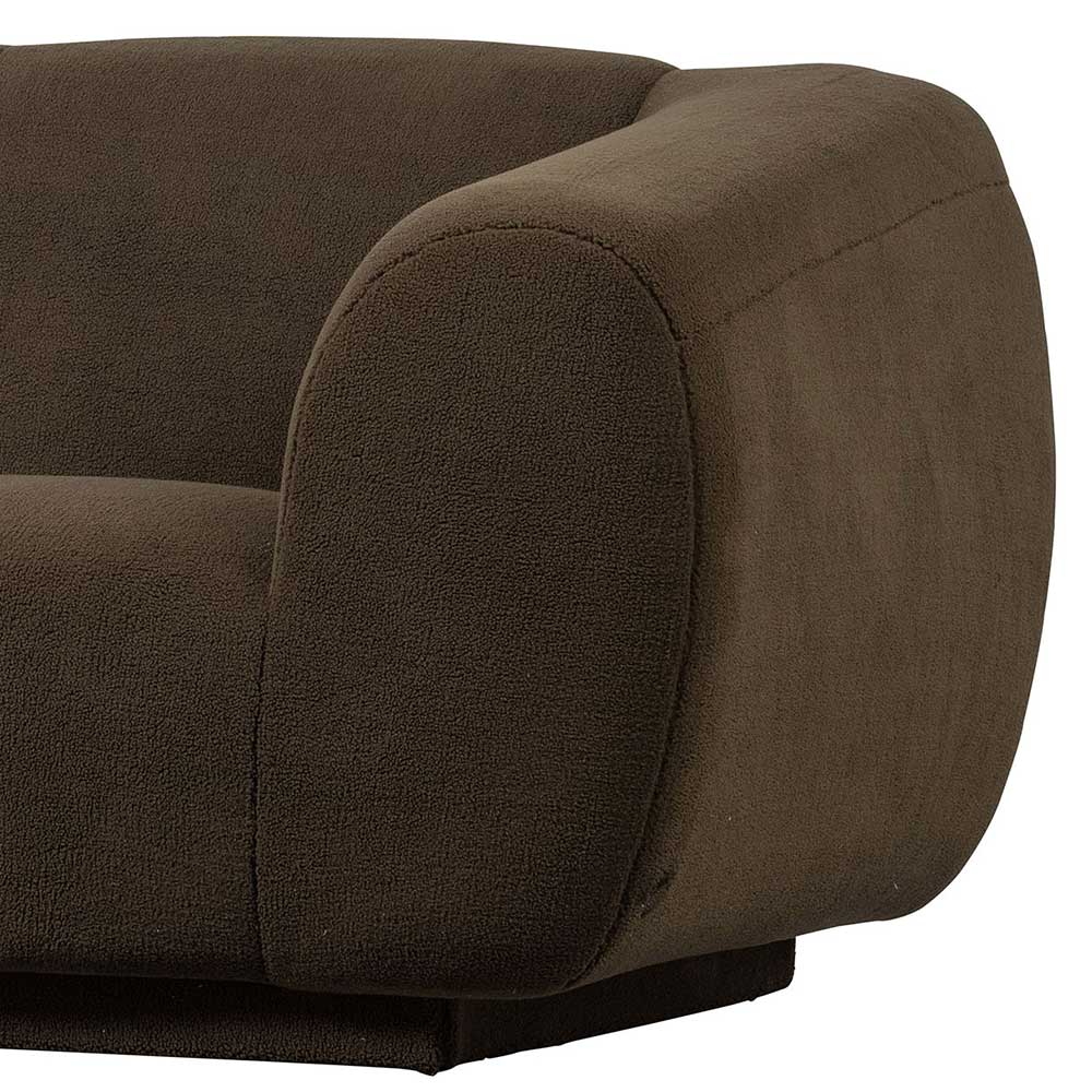 Webplüsch Couch Naico in Dunkelgrün modernes Design