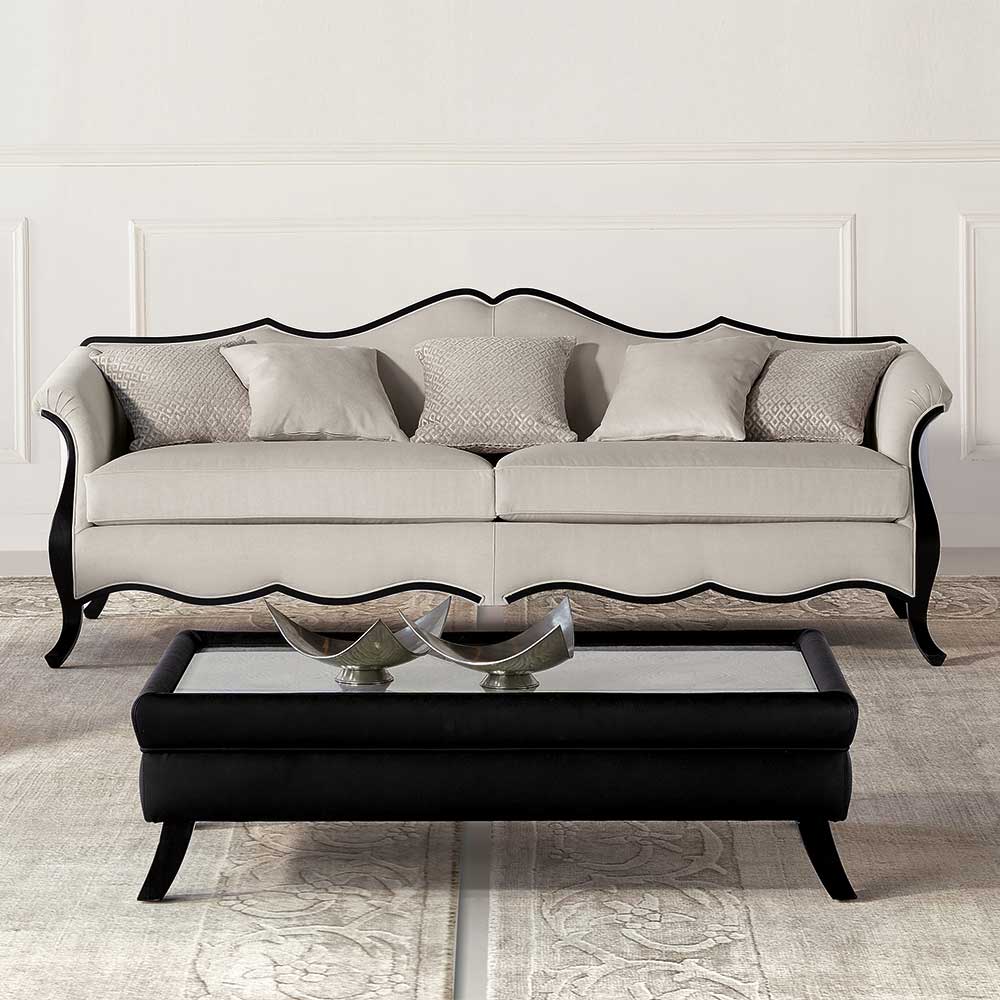 Dreisitzer Couch Rivossa im klassischen Stil 221 cm breit