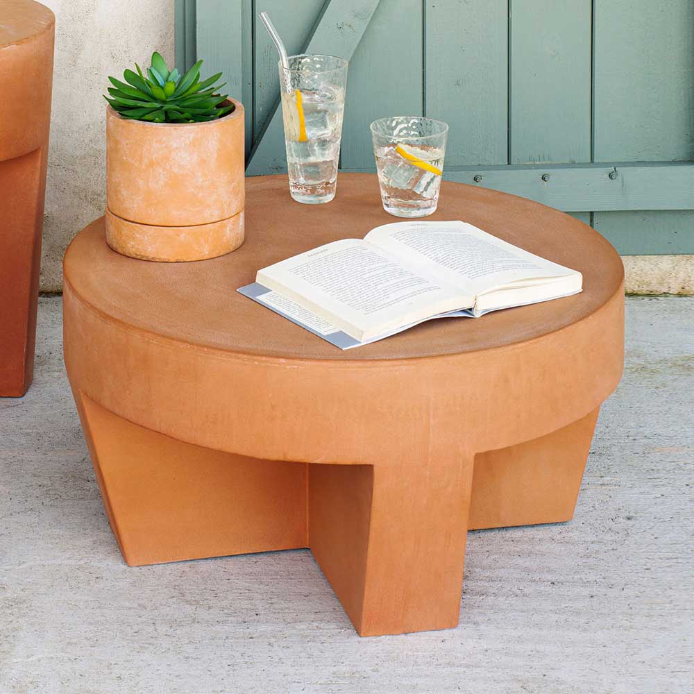 Terracotta Couchtisch Last aus Keramik in modernem Design