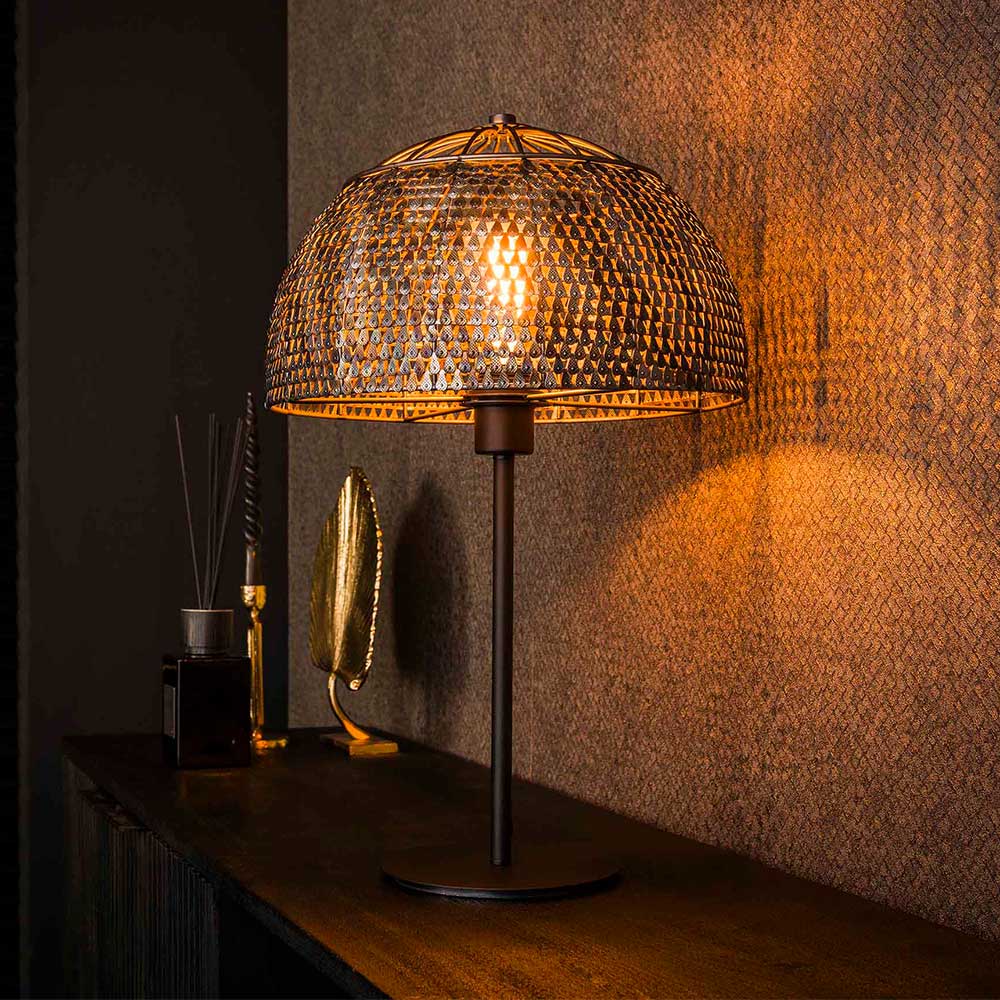 Tischlampe Ricaela aus Metall im Industry und Loft Stil