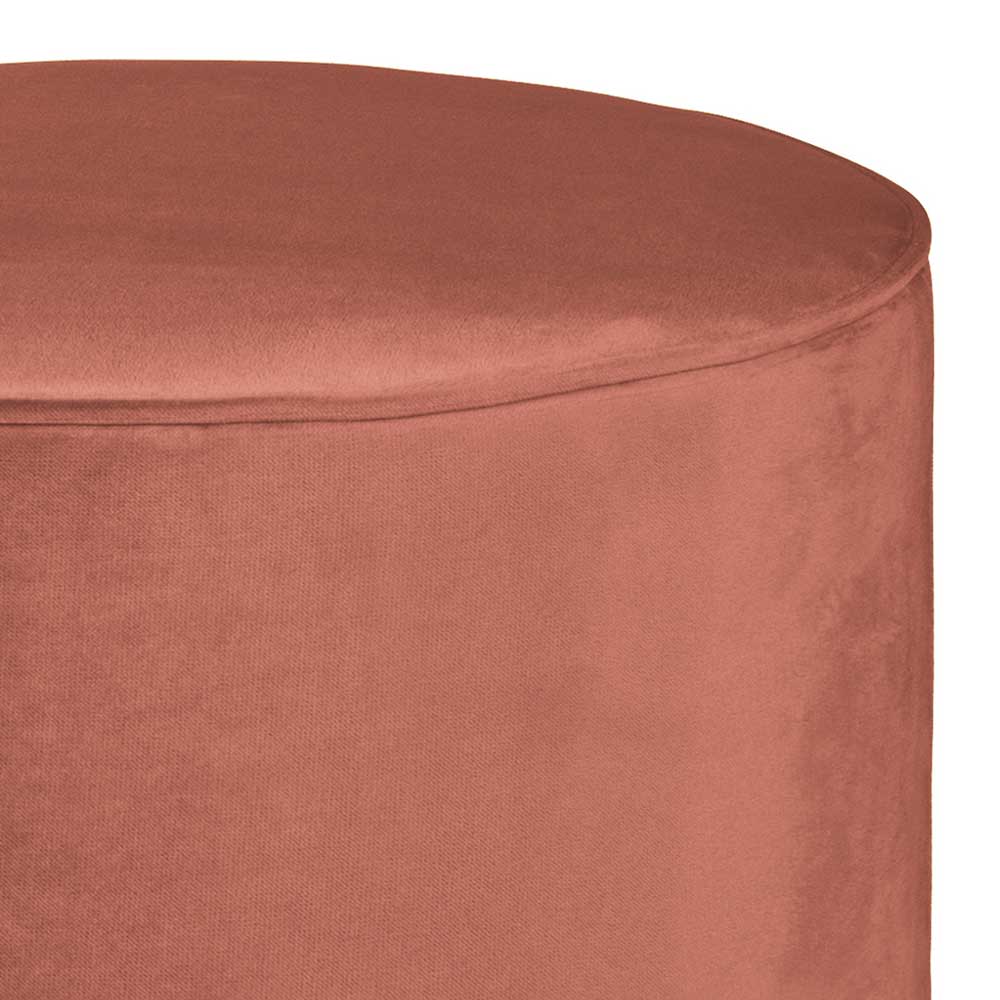 Samt Sitzpouf Dezi in Rosa modern