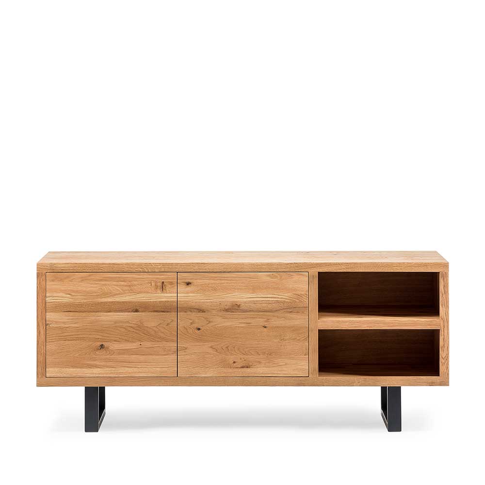 Sideboard Lozar aus Asteiche Massivholz 180 cm breit