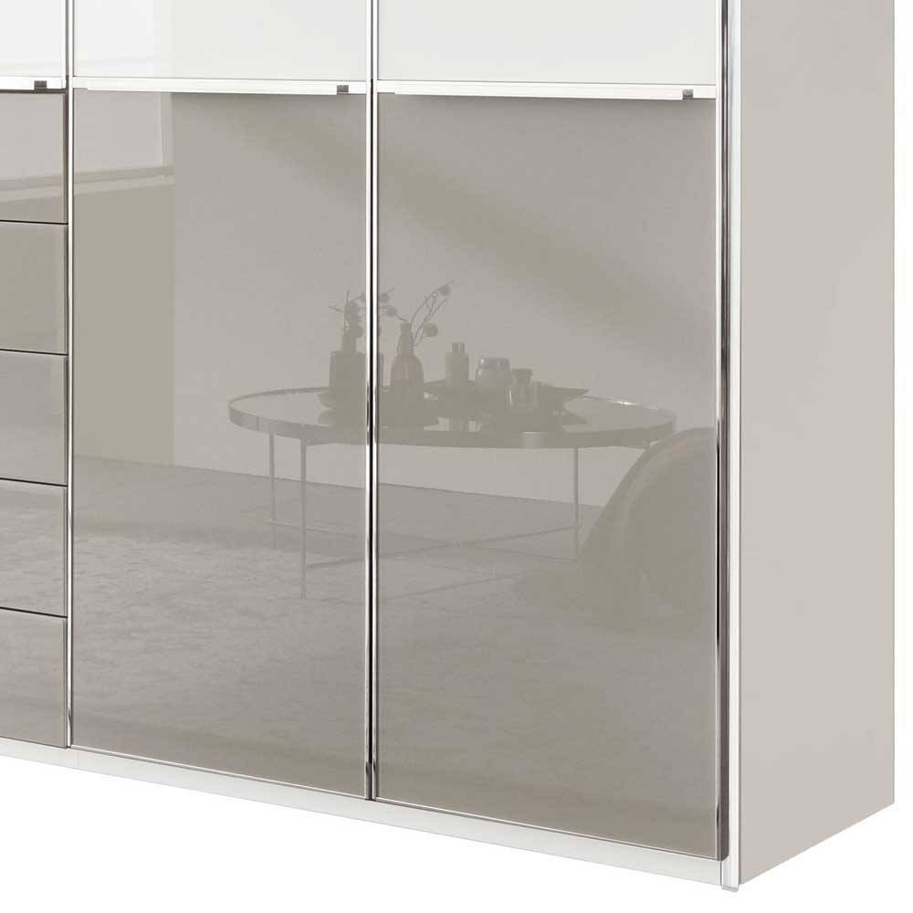 Drehtürschrank Latina in modernem Design Front glasbeschichtet