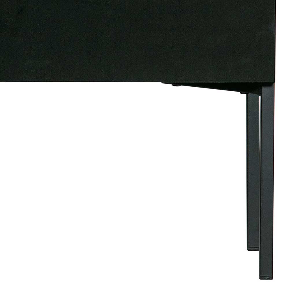 Modernes Sideboard Luryma in Schwarz mit Metallgriffen