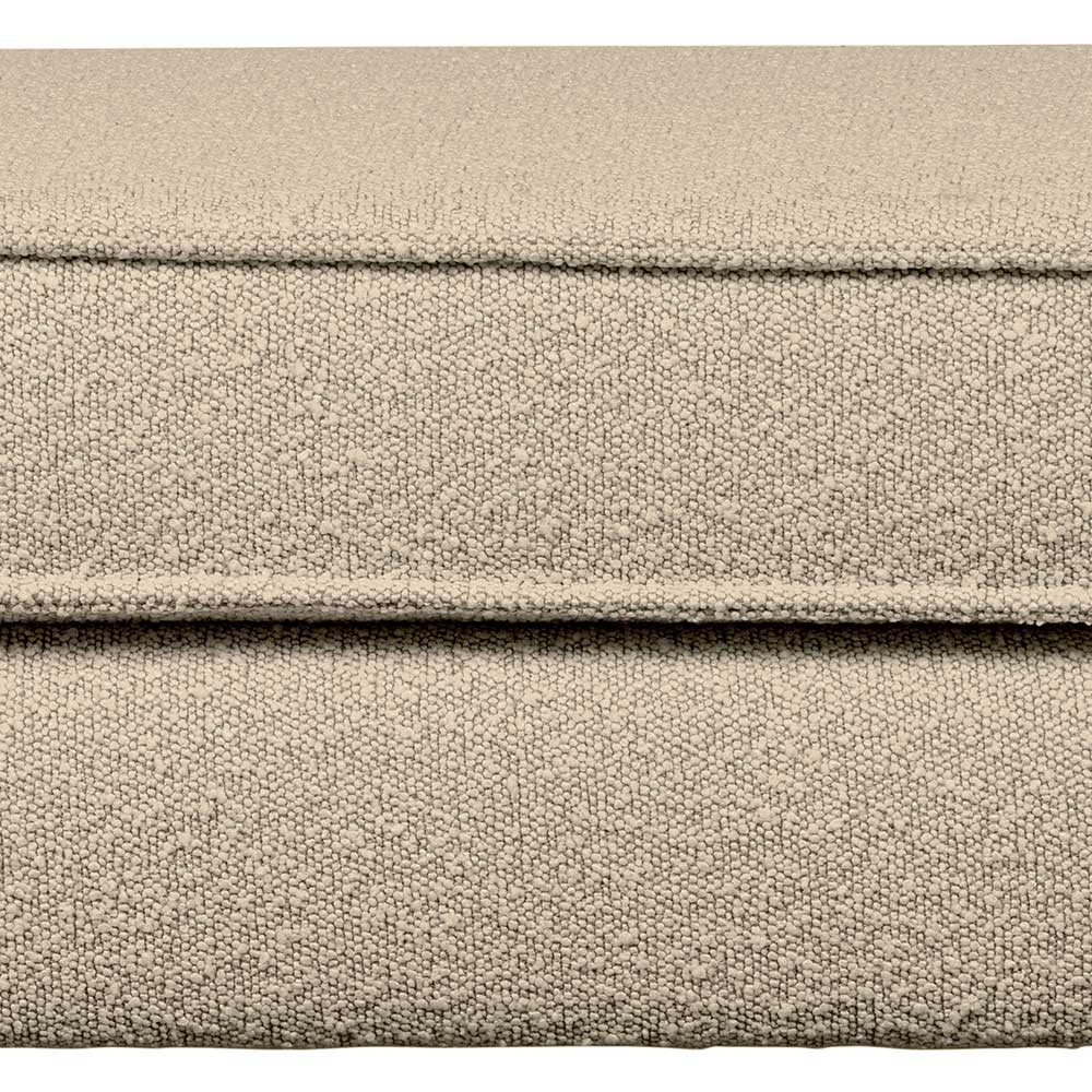 Retrostil Polsterhocker Catanias in Beige Boucle 84 cm breit