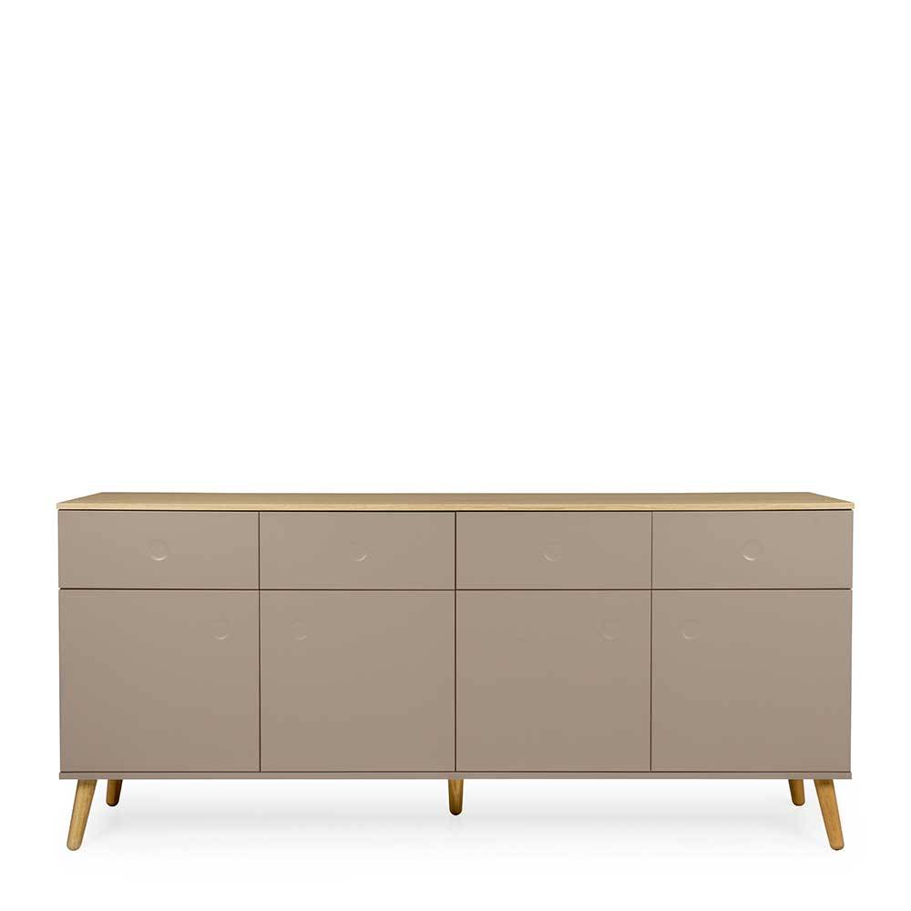 Modernes Sideboard Durioscos in Taupe und Eiche 192 cm breit