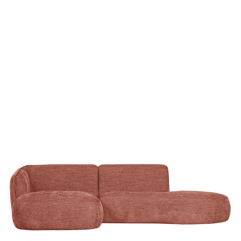 Modernes L Sofa Eifrom in Rosa Stoff 258 cm breit - 150 cm tief