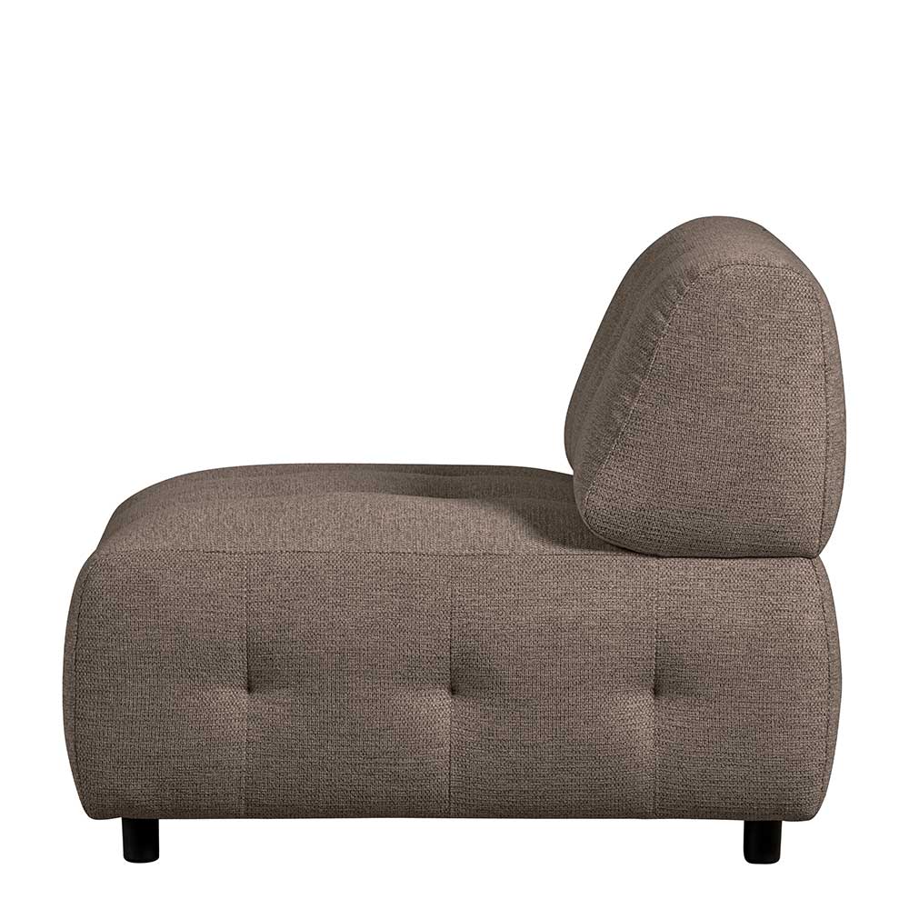 Einsitzer Couch Element Tampa in Graubraun mit Chenille Bezug