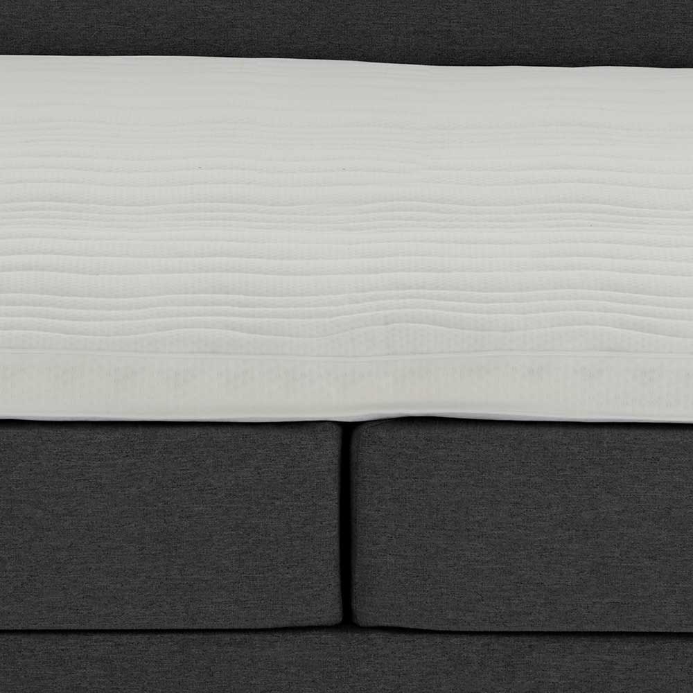 Boxspringbett Camplona in modernem Design Anthrazit & Chrom