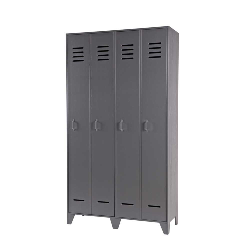 Grauer Spindschrank Leonora im Industry und Loft Stil