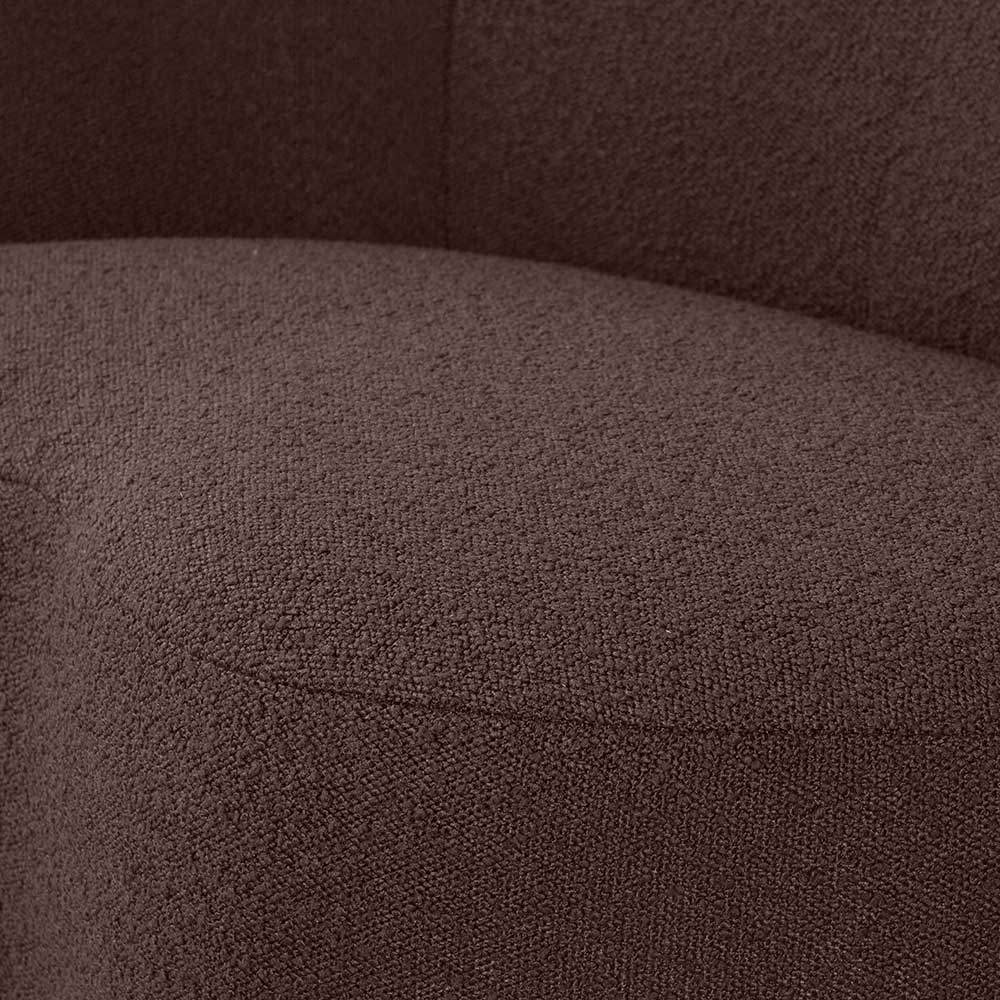 Boucle Einsitzer Sofa Urezzas in Braun im Skandi Design